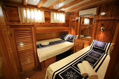 double cabin on a typical gulet